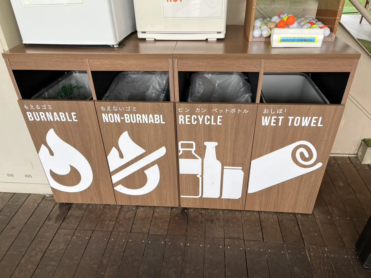 PALM SPRINGS Family restaurant ＆ Golf range 分別ボックス（施工後）